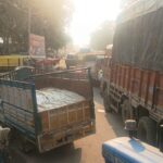 धान लदे टैक्टर ट्रालियों से लगे जाम नागरिक परेशान, जाम खुलवाने में पुलिस के छूटे पसीने