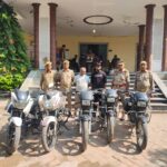 पुलिस ने शातिर बाइक चोर गैंग का किया पर्दाफाश, दो गिरफ्तार, पांच चोरी की मोटरसाइकिल बरामद