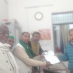 भाकियू ने मन्दिर की भूमि पर अवैध कब्जे के खिलाफ सिटी मजिस्ट्रेट को ज्ञापन सौंपा