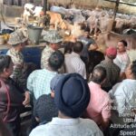 सुभाष नगर में गोबर बहाने पर डेरी पर हुई कार्रवाई, प्रवर्तन दल रहा मौजूद